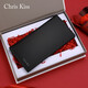
CHRIS KISS wallet men's genuine leather long multi-card card bag head layer cowhide change wallet gift box birthday gift 8602006-3 [counter gift box]