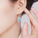 Ji Shizhe (GIEVSZHE) PT950 I have you in my heart earrings for women, long topaz Chinese Valentine's Day birthday gift for girlfriend and wife, light luxury model, I have you in my heart earrings/white diamond