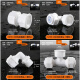 Accesorios de calentador de agua solar de Maisanghe Calentador de agua Puques de agua superior e inferior congelado 12164 puntos Juntas de tubería de plástico de aluminio 1216 directo (plástico) 5 piezas