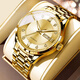 MOVIMIENTO AUTOMÁTICO QUARZ MENSURA Men's Gold Doble Calendario Doble Calendario Luminoso Moda de cuarzo de alta gama Moda 838 Ajuste de batería de caja dorada completa