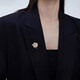 Crystal brooch for women, high-end butterfly corsage, luxury coat, suit collar pin, anti-exposure buckle badge, Chinese style butterfly love flower brooch set TY150