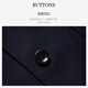 ROMON suit men's autumn and winter business slim suit men's formal wedding groomsmen dress black 2XL