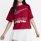 
Nike (NIKE) short-sleeved women's 2025 summer new sportswear knitted breathable round neck casual T-shirt top HF6291-133 HF6291-687 red L