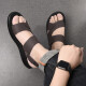
Camel dynamic German camel dynamic sandals men's toe layer cowhide beach shoes trendy summer men's casual breathable non-slip sandals two-wear brown 698 (leather shoe size) 44