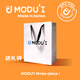 MODU'I婴儿辅食碗modui韩国进口儿童硅胶碗带盖子宝宝餐具套装防摔饭碗 小熊碗三件套-浅褐色