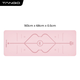 Tango Natural Gummi Professionelle Yogamatte für Jogging-Übungen von Mädchen Schockabsorbing Anti-Rutsch großgröße breites Schalldämmung Bodenmatte Weiche Rosa + Leinwandbeutel