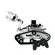 Three degrees of freedom vehicle-mounted manipulator smart car TR300P track chassis STM32 master control PS2 handle/Bluetooth APP control customized model silver PS2 control set + MS10 servo