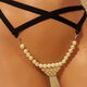 Sexy underwear pearl underwear self-sufficient thong massage large pearl underwear female sexy temptation white