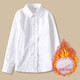Feathered Duck Girls Pure Cotton Performance White Shirt 6 Spring and Autumn 7 Student Girls 8 School Uniform 9 Children's White Velvet Basement Shirt 10 Light Panel and Velvet 170 Codes