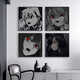 
Chengzai aokizy hanging painting trendy black and white living room sofa background wall decoration painting e-sports room cartoon bedroom bedside painting JD13972 30*30 texture oil canvas ps black frame