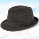 Douqian Top Hat Men d'âge moyen et âgé papa automne et chapeau d'hiver laine chaude shanghai gentleman britannique grand-père gris foncé 56 cm