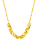 Saturday Fu 5G craft gold necklace women's sugar cube pendant birthday gift price A0612644 about 3.19g