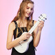 Tom's Nalu Series N1 Carbon Fiber Ukulele débutant Guitare pour hommes et femmes enfants 23 pouces Whitening N1Wh