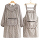 Schöne und modische gestreifte lange Ärmeln atmungsaktive Apron-Haushalts Küche Anti-Beuge-Resistente Kleidung für Frauen Neue Mode 826 Handtasche Langarm Baumwollwatte gestreiftes Green Green