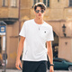 
Mr. Bu Bu simple pocket design pure cotton T-shirt 2025 spring and summer new English printed short-sleeved white TGT15262 Haoyuebai XL (180)