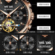 Européen Pinke Site officiel Swiss Certified Watch Men's Mechanical Watch Flywheel Full Automatic Luminous Imperproofing Date Calendar Week Watch Flaghip Version - 3291 Brown Leather Rose Black Greed Graving