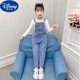 Disney (Disney) Girls Denim Overalls 2023 Spring Autumn Summer Thin Girls Two-piece Suit Children's Loose Western Style Overalls Suit MK-212 Overalls Pants + T-Shirt 150 Regular Size Don't Be Too Big