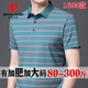 
Pier Cardin high-end 100% pure cotton fat man big belly short sleeve T-shirt men plus fat plus size business stripes Polo T-shirt summer red 1695 models 165/80A 80-110Jin [Jin equals 0.5 kg]
