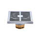 Renjuyi customized stainless steel floor drain large capacity bathroom shower room features magnetic waterproof, odor-proof and insect-proof square floor drain core F1047 chrome plated + brass floor drain core