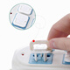 Socket protective cover, children's anti-electric shock safety plug, power plug and drain, waterproof baby protection plug socket protective cover, new white, 10 pieces, two plugs and three plugs, half each