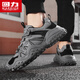 Warrior dad shoes men versatile casual men's shoes sports running shoes men 3891 gray/black 40