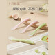 October crystallized silicone soft spoon water feeding baby spoon baby newborn small spoon complementary food soft head children's tableware avocado green (two packs)
