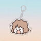 
Cartoon peripheral detective Conan anime peripheral keychain Maori Ran Haihara Ai girl emoticon bag school bag hanging A1391---Style 4 5cm keychain D button