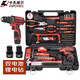 纪俪田定制126件手电钻工具箱套装家用双电池电动螺丝刀组套 P3893A 锂电池