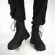 RXEX Martin Boots Herren Frühling und Sommer All-Match Dicke Sohle schwarze hochrangige Lederschuhe 2025 NEUE hochausgestellte Lokomotive Schneestiefel Herrenschwarz 42 260 mm
