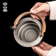 
Rongshantang pure titanium kettle teapot outdoor teapot household large capacity teapot teapot electric pot pottery set pure titanium kettle-Guanlan kettle 1050ml