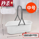 Xiaodeng mop pool thickened plastic mop pool household simple wash mop mop pool with under drainage HFH medium size - single barrel (khaki color)