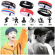 Meifuren Sports Sweet-Sweating Hairbing Hair Basketball Dadball Dadvom Basketball Running Tossress Sweet Turban Carta para mujeres Accesorios para el cabello Anti-Perspiration Head Band China Red-4cm