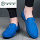 
Woodpecker men's shoes 2024 new summer breathable casual canvas bean shoes driving lazy versatile odor-proof cloth shoes black [D882] 39