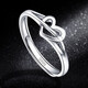 Jiuchangshi 999 sterling silver love-shaped ring for women, fashionable, personalized, high-end birthday gift for girlfriend, adjustable opening, pure silver 999