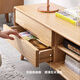 Genji Muyu solid wood TV cabinet modern simple oak storage cabinet TV wall small apartment living room log floor cabinet log