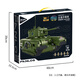 Les nouveaux groupes de construction de réservoirs de Panlos Toys pour garçons Su-100 Tank Destroyer Modality Model Offrent des cadeaux aux cadeaux pour enfants Churchill Tank-Dynchic Edition + Remote Control Power Group