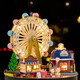 My house DIY handmade music box happiness bar Ferris wheel small house ornaments children's toys boy birthday gift women