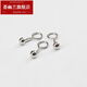 Huiyoulan pt990 platinum earrings for women, pt950 small earrings, temperament curved hook earrings, earrings that you don’t need to take off when sleeping, Chinese Valentine’s Day, Christmas gift, curved hook * single, PT990 dot 0.5g