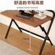 Jingcai folding table computer table simple desk study table office training table JDZ10 walnut 80*48cm single layer