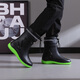 G LUXOME rain boots men's closed rainproof waterproof shoes short medium tube non-slip rain boots tie-up work rubber shoes for men and women new black (standard size) 41 255