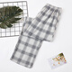 Nanjiren 100% cotton men's pajama pants men's plaid trousers large size can be worn outside loose casual home pants