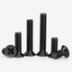 Sanqi Tiger Black 304 Stainless Steel KM Cross Counterhead Screw Plated Black Zinc Cross Slot Flat Head Screw Bolt B819 M2.5*12200 Pills