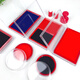 AsiaInfo AsiaInfo transparent rectangular printing platform red quick-drying portable size black blue hand and foot fingerprint ink stamp financial accounting seal seal platform rectangular black 9864