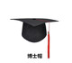 雪澈18岁成人礼帽定制学士帽毕业典礼帽学位帽硕士帽博士帽成人礼帽子 升级塑料板-学士帽 可调节