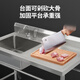 Commercial stainless steel sink with stand kitchen single and double sinks washing dishes and vegetables wash basin with platform canteen thickened version 100*50*80 single pool left platform