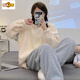 Molianya Pyjamas Winter Frauenkorallen-Samt verdickte Plüsch-Langschläfe Süßes lose Flanell Home-Kleidungsstück 679# M 75-100jin [Jin ist gleich 0,5 kg]