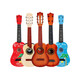 Ukulele Anfänger Kindergitarrenspielzeug zum Klavier für Jungen und Mädchen Musikinstrumente Baby Vier-Saiten-Nylon-Seide 57cm Red 4-Sait (Senden Sie Gurt + Tutorial)