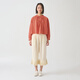 MUJI MUJI IDEE Women's Twisted Long Sleeve Shirt Women's Undershirt Spring and Autumn GAD04C4S Red L (165/88A)