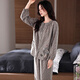 Banxinles neuer Pyjamas-Frauen Herbst Langarmed Pure Cotton Home Clothes Frühling und Herbst Lose Lose großer Mutter mit mittlerem Alter mit Blumen-Set XRC-1517# Frauen M/160