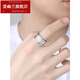 Huiyoulan pt950 platinum gear ring for men, rotatable, fashionable and personalized platinum CNC ring, gift for boyfriend Chinese Valentine's Day, Christmas gift, PT950 gear ring, size 15, 12.9-12.99